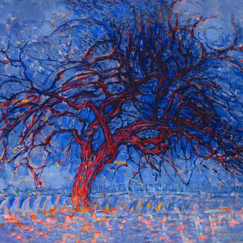 avond evening the red tree" - piet mondrian wall art