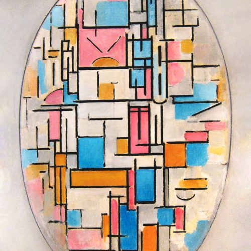Composition in Oval with Color Planes 1 - Piet Mondrian wall art